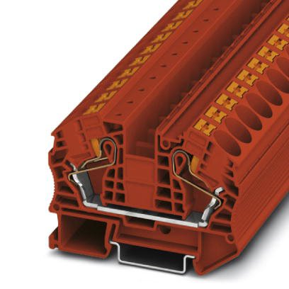 Phoenix Contact Feed-Through Terminal Block; PT 16 N RD; 85A; 600V; 1-Level; #20 - #4; Push-In Connection; Red